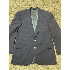 Vintage Burberry's Navy Wool Blazer - Size 42 - Sport Coat Classic-core